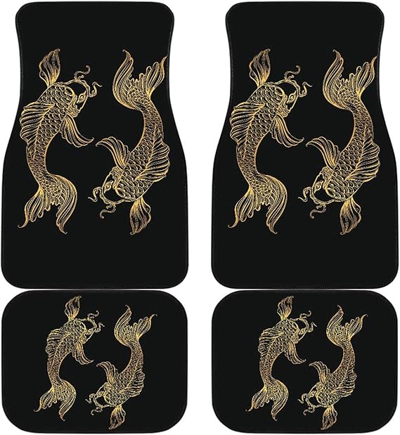 Pisces Floor Mats for Cars, Pisces Star Sign Car Mats, Pisces Zodiac Car Mats, Unique Fish Lover Front and Back Car Mats - Virgo Car Floor Mat for men