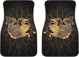 Capricorn Floor Mats for Cars, Capricorn Star Sign Car Mats, Capricorn Zodiac Car Mats, Unique Capricorn Lover Front and Back Car Mats - Virgo Car Floor Mat for men