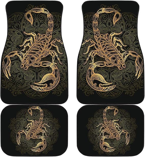 Scorpio Floor Mats for Cars, Scorpio Star Sign Car Mats, Scorpio Zodiac Car Mats, Unique Scorpion Lover Front and Back Car Mats - Virgo Car Floor Mat for men