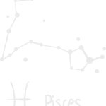 hBARSCI Pisces Vinyl Decal - 5 Inches - for Cars, Trucks, Windows, Laptops, Tablets - Outdoor - Grade 2.5mil Thick Vinyl - White - Pisces Car Accessories for men