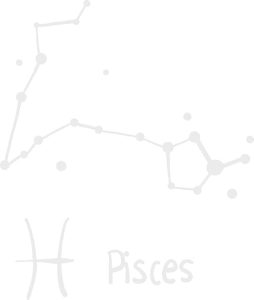 hBARSCI Pisces Vinyl Decal - 5 Inches - for Cars, Trucks, Windows, Laptops, Tablets - Outdoor - Grade 2.5mil Thick Vinyl - White - Pisces Car Accessories for men