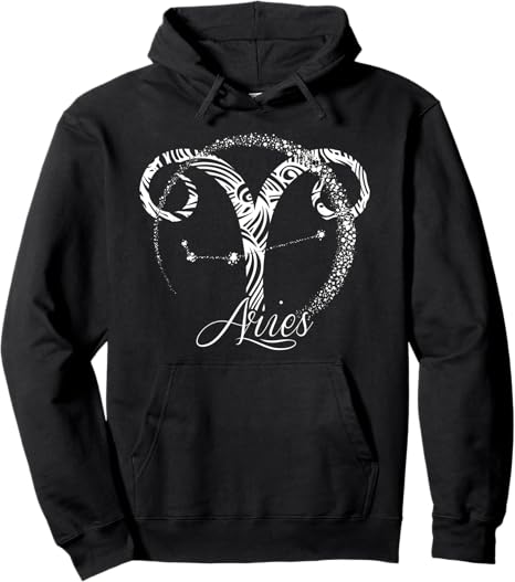 Aries Zodiac Sign Stars March April Birthday Horoscope Pullover Hoodie - Aries Hoodie for men