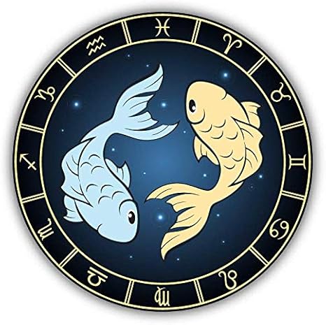 Pisces Zodiac Sign Vinyl Decal Sticker Waterproof Car Decal Bumper Sticker 5" - Pisces Car Accessories for men