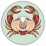 Cancer Zodiac Sign Ornament Cartoon Vinyl Decal Sticker Waterproof Car Decal Bumper Sticker 5" - Cancer Car Accessories for men