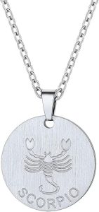 PROSTEEL Stainless Steel Zodiac Star Sign Constellation Horoscope Pendant Necklace Idea Men Women - Scorpio Accessories for men