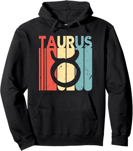Taurus Zodiac Star Sign Vintage Retro Hoodie - Taurus for men