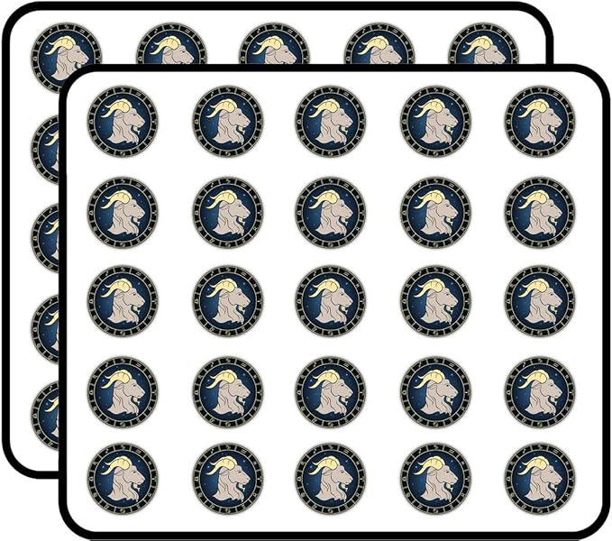 Aries Zodiac Sign Sticker for Scrapbooking, Calendars, Arts, Kids DIY Crafts, Album, Bullet Journals 50 Pack - Aries Sticker for men