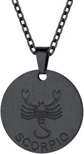 PROSTEEL Stainless Steel Zodiac Star Sign Constellation Horoscope Pendant Necklace Idea Men Women - Scorpio Products for men