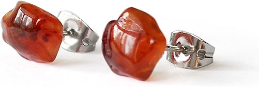 Women's and Men's Birthstone Crystal Stud Earrings - Sterling SIlver - Aries Earrings for men