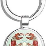 Cancer Zodiac Sign Ornament Cartoon Round Stainless Steel Metal Key Chain Keychain Ring Double Sided Deisgn - Cancer Car Accessories for men