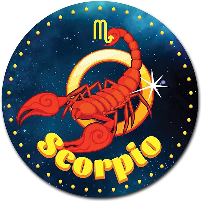 SignMission Circular Rigid Plastic Sign 12" Tall - Scorpio | Plastic Sign | Made in The USA - Scorpio Canvas for men