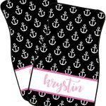 VictoryStore Custom Car Mats: Car Mats for Women Anchor Cart Mats Set of 2 Customize This Set with Your Name (Black) - Virgo Car Floor Mat for men