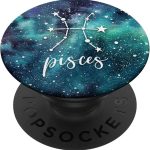 Pisces - Aqua Astrological Horoscope Zodiac Star Sign PopSockets Adhesive PopGrip - Pisces for men