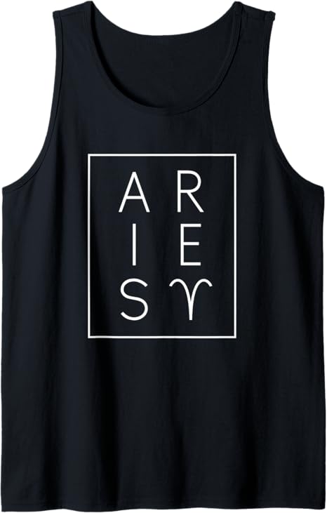 Modern Aries Zodiac Sign Tank Top - Aries T-Shirt for men