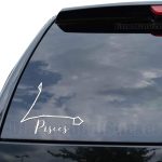 Pisces Constellation Zodiac Decal Sticker Car Truck Motorcycle Window Bumper Laptop Wall Decor - Size (10 inch / 25 cm Wide) - Color (Gloss RED) - Pisces Car Accessories for men