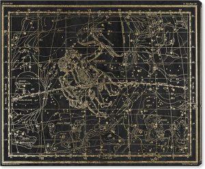 The Oliver Gal Artist Co. Inspirational Spiritual Wall Art Canvas Prints 'Gemini' Home Décor, 45" x 36", Gold, Black - Gemini Canvas for men
