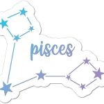 Pisces Laptop Car Sticker Decal Zodiac Sign Hippie Stars Universe Horoscope - Pisces Car Accessories for men