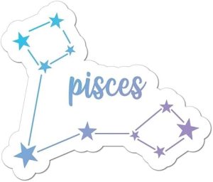 Pisces Laptop Car Sticker Decal Zodiac Sign Hippie Stars Universe Horoscope - Pisces Car Accessories for men