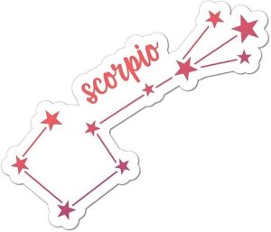 Scorpio Laptop Car Sticker Decal Zodiac Sign Hippie Stars Universe Horoscope - Scorpio Sticker for men