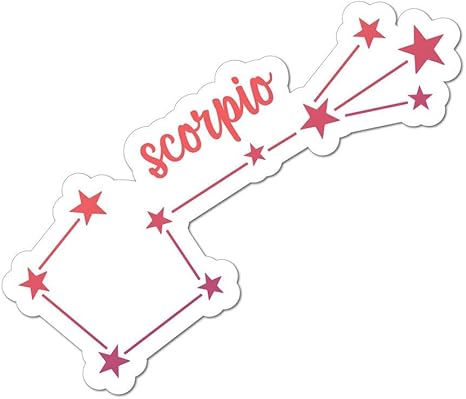 Scorpio Laptop Car Sticker Decal Zodiac Sign Hippie Stars Universe Horoscope - Scorpio Sticker for men