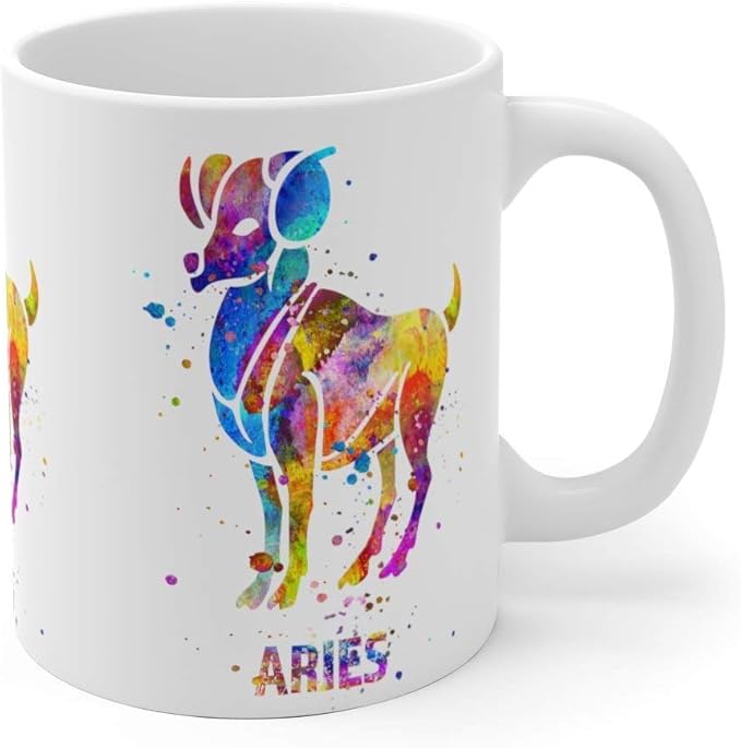 Aries Zodiac Sign Mug - 11 oz, 15 oz - Aries Mug for men