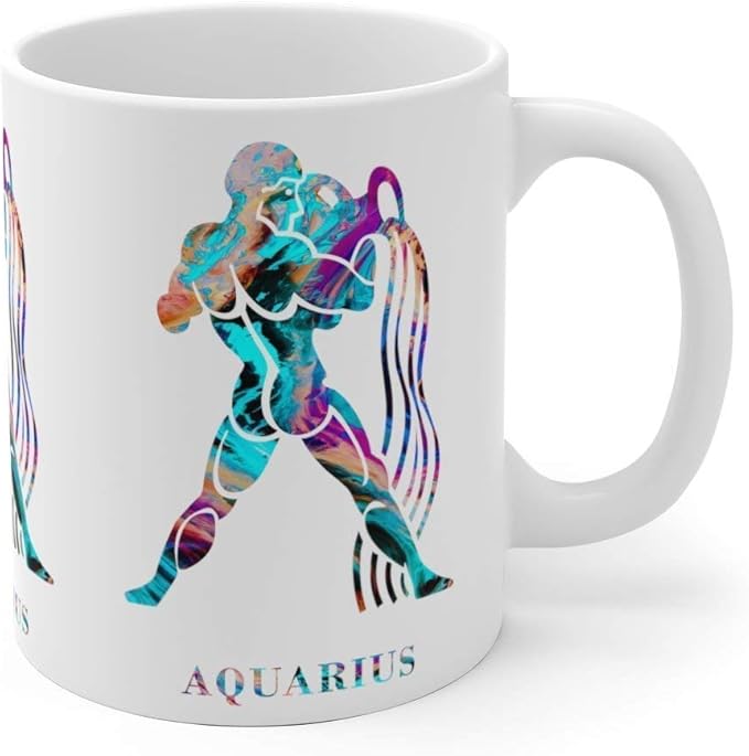 Aquarius Zodiac Sign Mug - 11 oz, 15 oz - Aquarius Mug for men