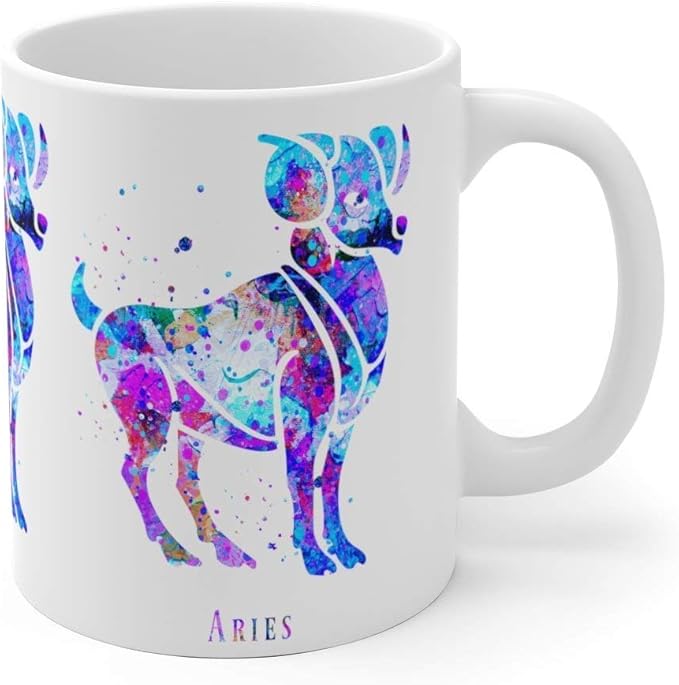 Aries Zodiac Sign Mug - 11 oz, 15 oz - Aries Mug for men