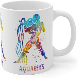 Aquarius Zodiac Sign Mug - 11 oz, 15 oz - Aquarius Mug for men