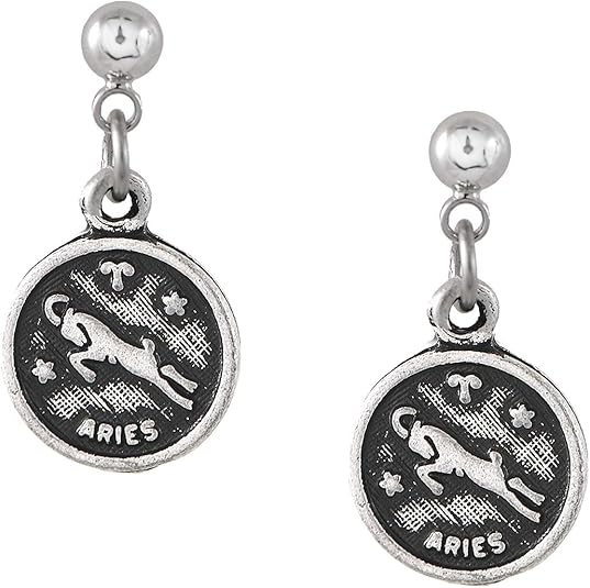 Your Zodiac Sign Dangling Disc Earrings - Aries Ring for men