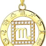 Zodiac Sign Necklace 925 Sterling Silver 12 Constellation Pendant & Rings Horoscope Astrology Jewelry Crystal Cubic Zirconia Birthday - Scorpio Products for men