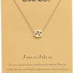 Zealmer Cyberny Women 18K Gold Plated Pendant Necklace 18" - Cancer Car Accessories for men