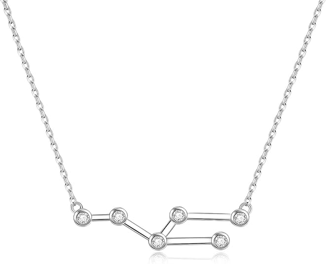 AOBOCO Sterling Silver Zodiac Necklace Embellished with Crystals from Austria, 12 Constellation Horoscope Astrology Necklace, Anniversary Birthday Jewelry Gifts for Women - Taurus Products for men