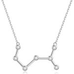 AOBOCO Sterling Silver Zodiac Necklace Embellished with Crystals from Austria, 12 Constellation Horoscope Astrology Necklace, Anniversary Birthday Jewelry Gifts for Women - Scorpio Products for men