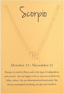 Zealmer Cyberny Women 18K Gold Plated Pendant Necklace 18" - Scorpio Products for men