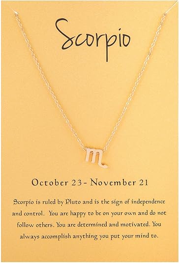 Zealmer Cyberny Women 18K Gold Plated Pendant Necklace 18" - Scorpio Products for men