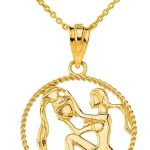 Claddagh Gold - Aquarius Necklace for men
