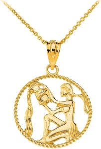 Claddagh Gold - Aquarius Necklace for men