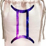 3dRose Wine Bag - Gemini horoscope symbol - zodiac glyph astrological twins star sign Astrology - Gemini Canvas for men