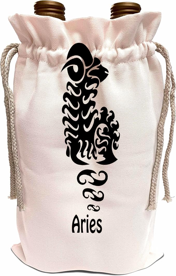 3dRose Wine Bag - Aries Sign Jr – Zodiac Signs - Aries Canvas for men