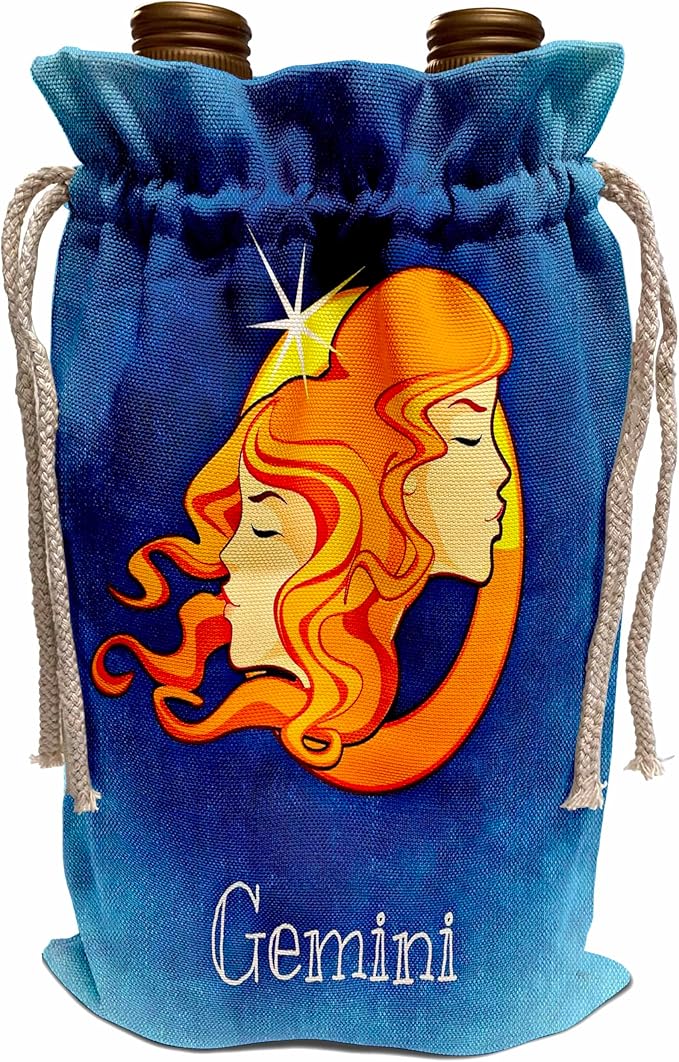 Wine Bag - Gemini Zodiac Sign Jr – Zodiac Signs - Gemini Canvas for men