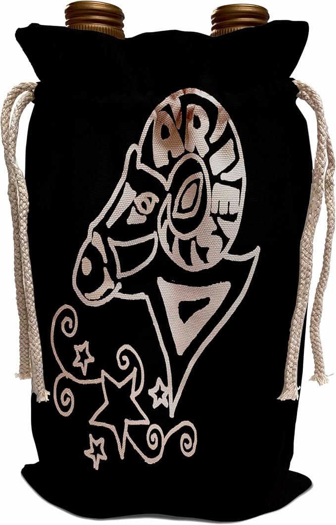 Wine Bag - Zodiac Aries Ram Original Astrology Sign Art Zodiac - Aries Canvas for men