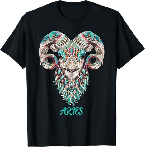 Aries Zodiac Sign Astrology T Shirt March April Birthday T-Shirt - Aries T-Shirt for men