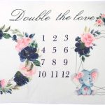 Yinuoday Fleece Baby Monthly Milestone Blanket Newborn Photography Background Baby Twins Gift, 160cm*90cm - Gemini Blanket for men