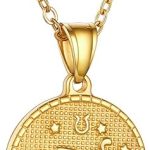 GOLDCHIC JEWELRY Gold Zodiac Necklace for Women Men, Constellation Coin Horoscope Astrology Pendant Necklaces Lucky Jewelry - Taurus Products for men