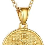 GOLDCHIC JEWELRY Gold Zodiac Necklace for Women Men, Constellation Coin Horoscope Astrology Pendant Necklaces Lucky Jewelry - Scorpio Products for men