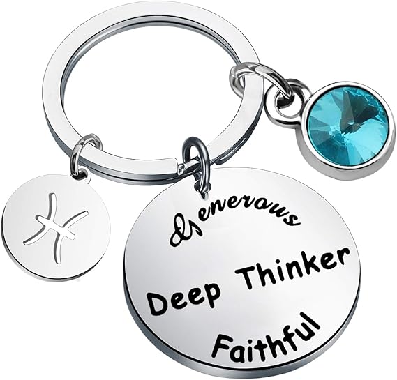 12 Zodiac Constellation Keychain Birthstone Astrology Horoscope JewelryBirthday Gift Gift For Family Friend - Aries Keychain for men