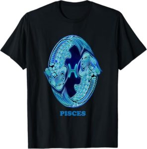Horoscope Zodiac Signs Printed Designs - Pisces T-Shirt for men