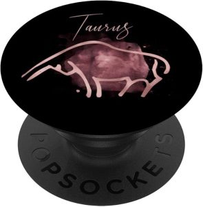 Rose Pink Taurus Bull Zodiac Star Sign Astrology Abstract PopSockets PopGrip: Swappable Grip for Phones & Tablets - Taurus for men