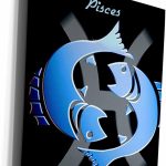 3dRose Museum Grade Canvas Wrap - Pisces Zodiac Sign Zodiac Signs Horoscope - Pisces Canvas for men