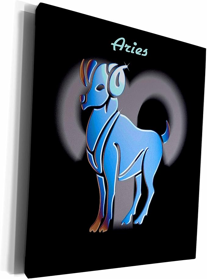3dRose Museum Grade Canvas Wrap - Aries Zodiac Sign Zodiac Signs Horoscope - Aries Canvas for men